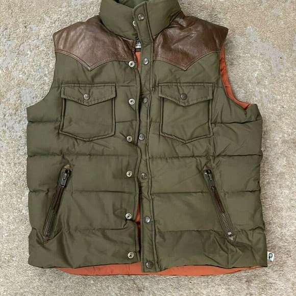 Vintage Penfield Olive Drab Stapleton Down Vest Sz S - Picture 2 of 10